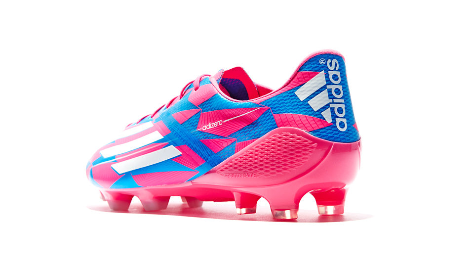 ADIDAS F50 ADIZERO FG NEON PINK/RUNNING WHITE/SOLAR BLUE